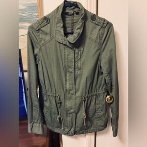 a.n.a Olive  military Utility Drawstring Jacket